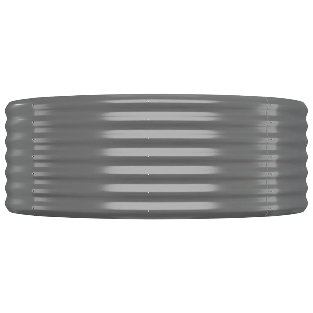 Raised bed powder-coated steel 507x100x36 cm grey
