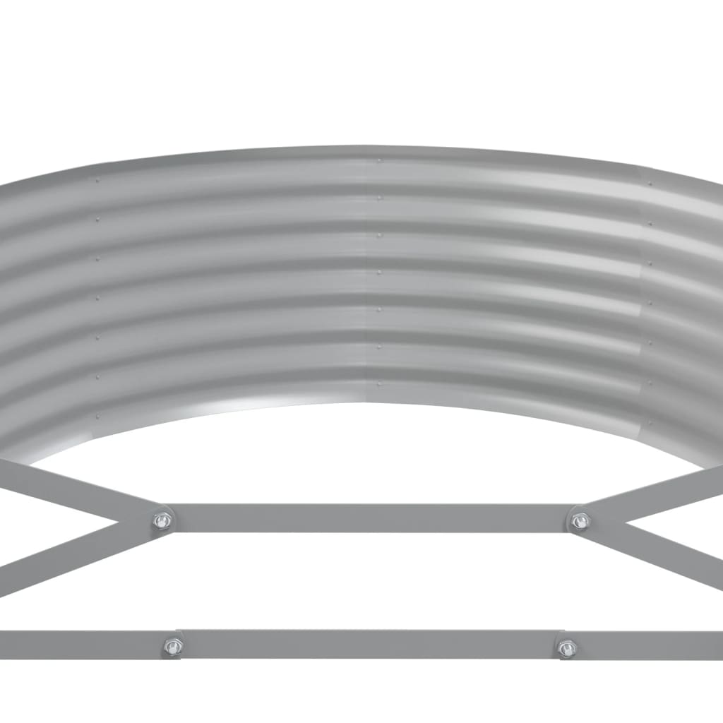 Raised bed powder-coated steel 507x100x36 cm grey