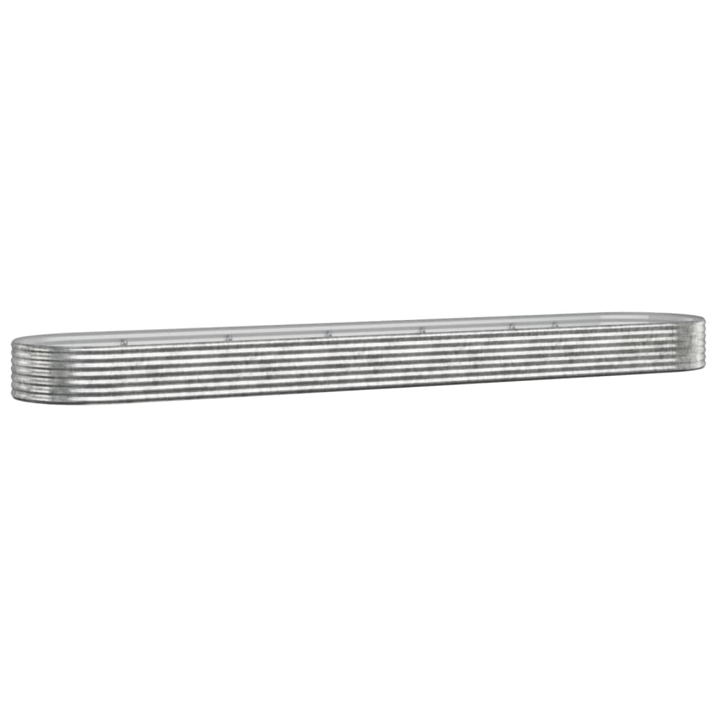 Hochbeet Verzinkter Stahl 507x100x36 cm Silbern