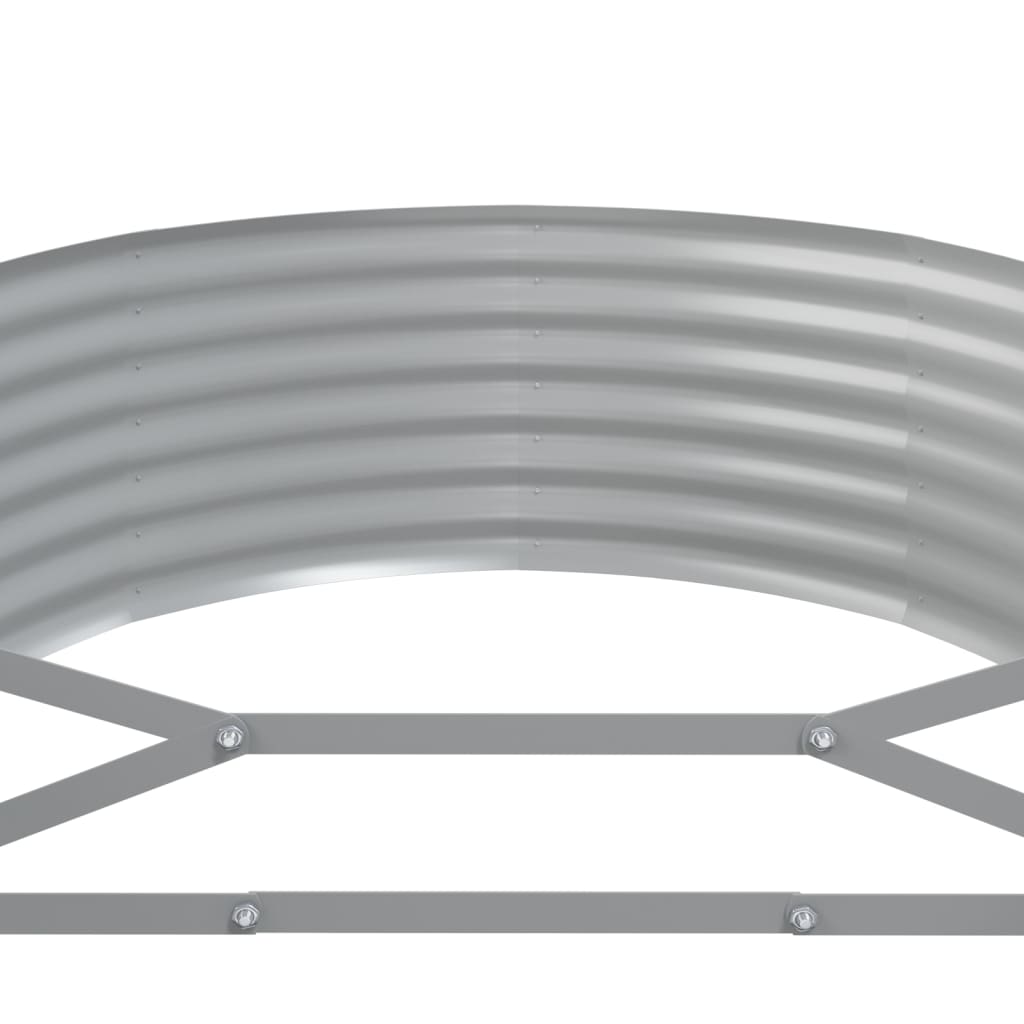 Hochbeet Verzinkter Stahl 507x100x36 cm Silbern