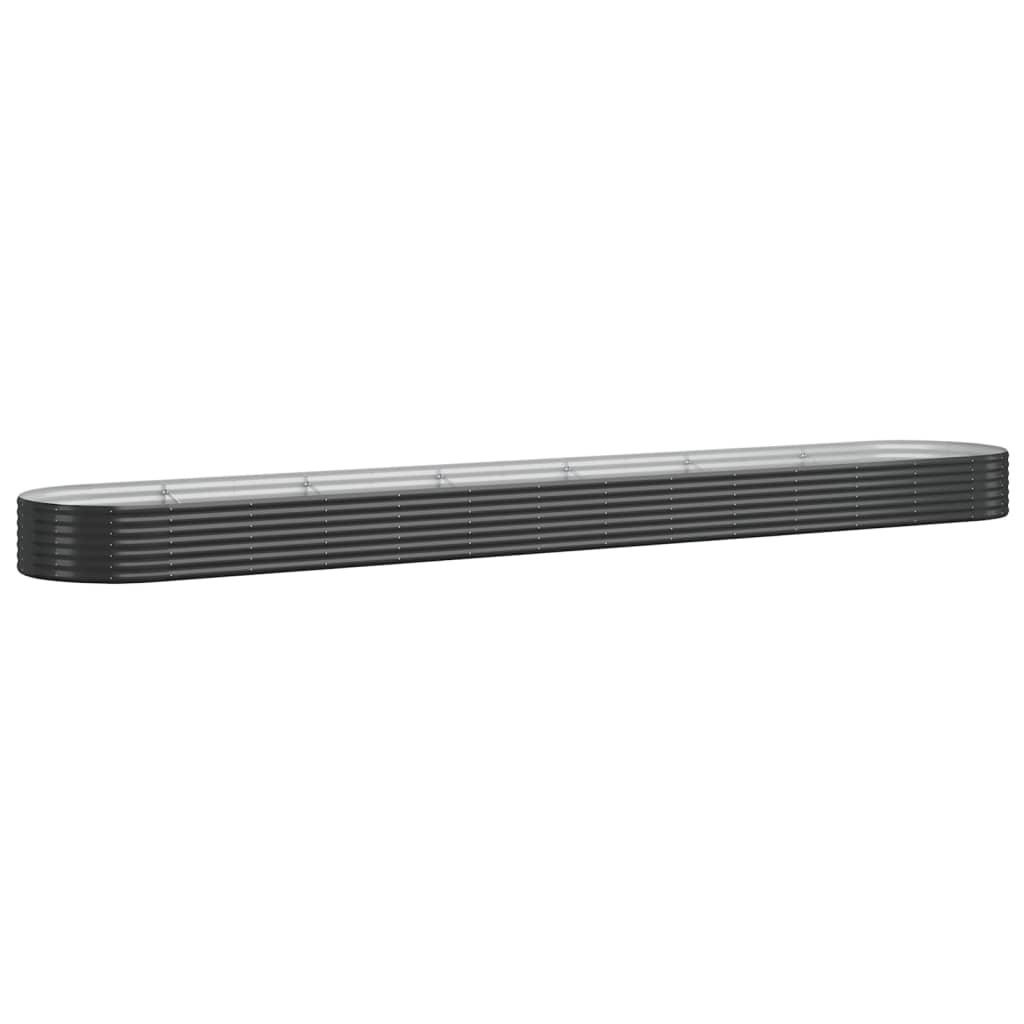 Raised bed powder-coated steel 544x100x36 cm anthracite