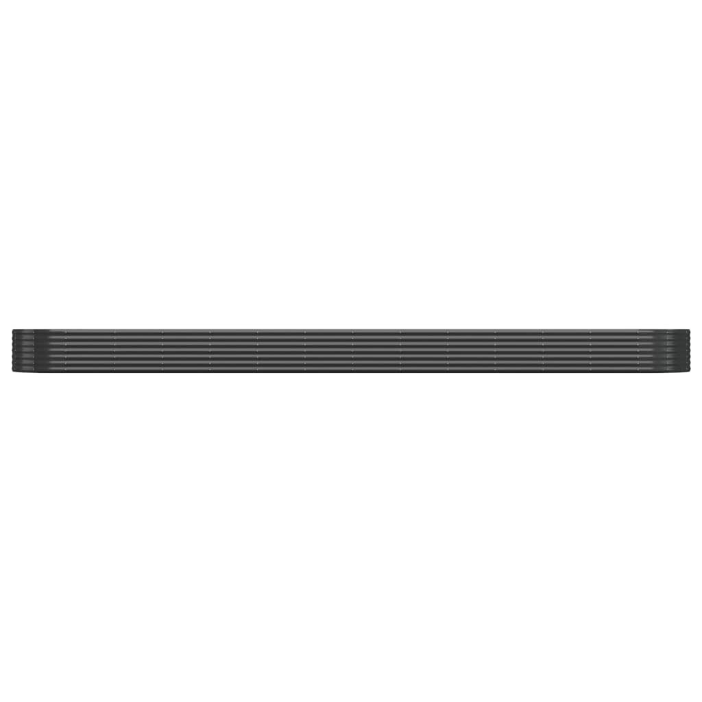 Raised bed powder-coated steel 544x100x36 cm anthracite