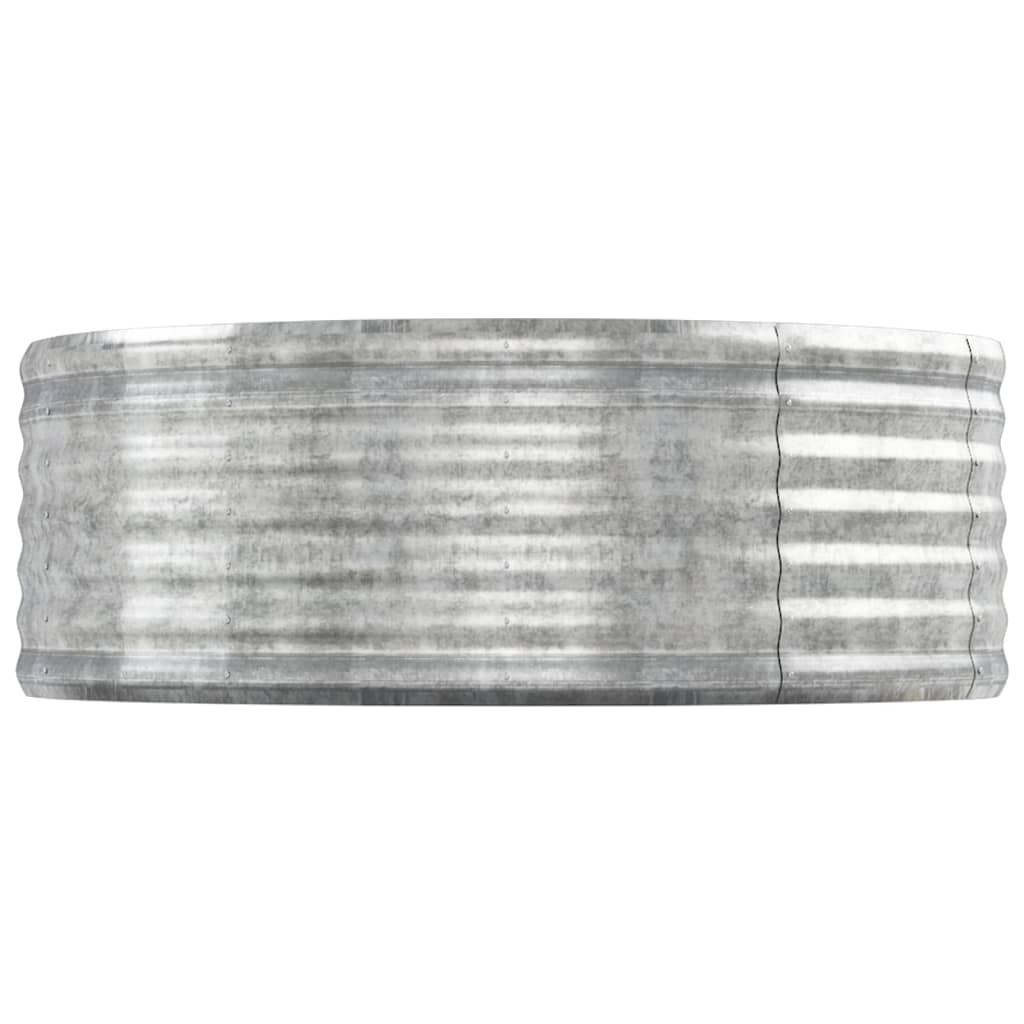 Raised bed powder-coated steel 544x100x36 cm silver