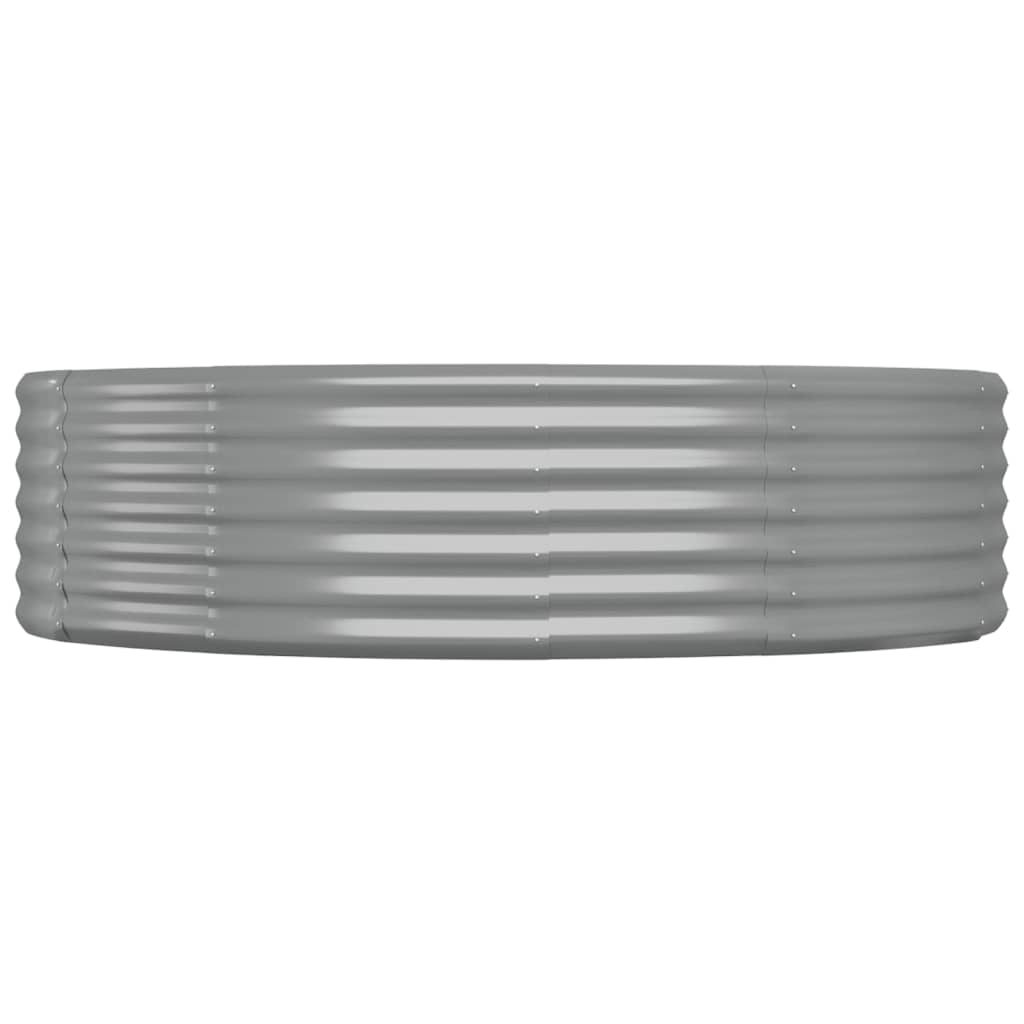 Hochbeet Verzinkter Stahl 214x140x36 cm Grau