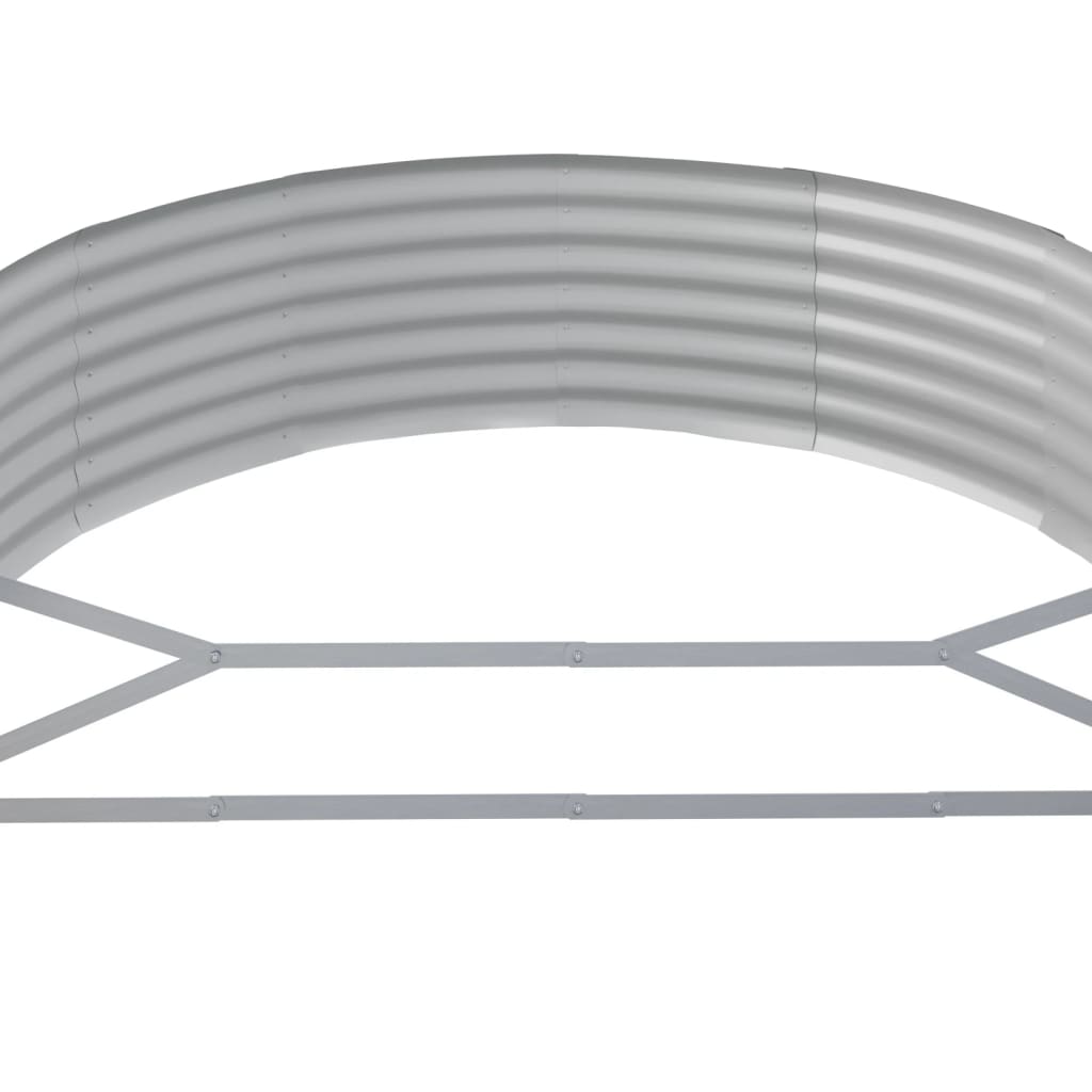 Hochbeet Verzinkter Stahl 214x140x36 cm Grau