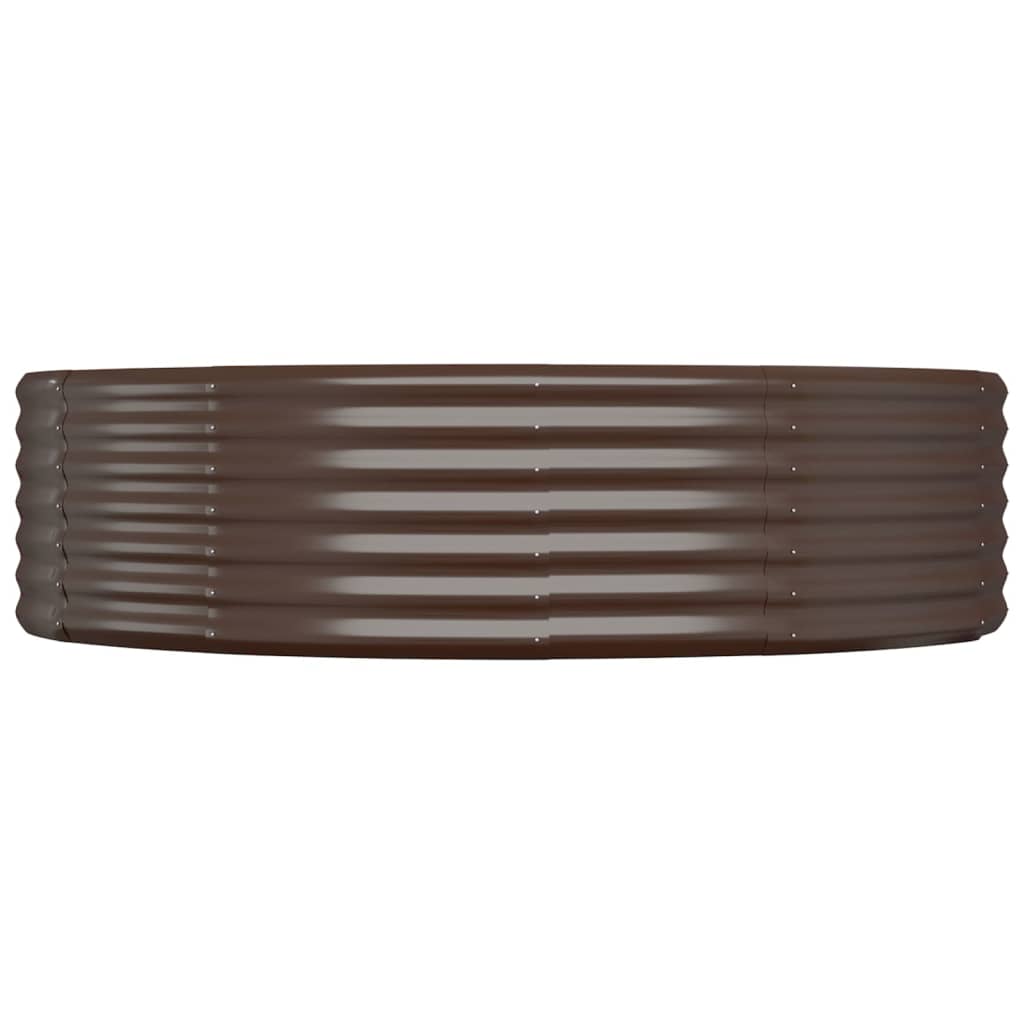Hochbeet Verzinkter Stahl 214x140x36 cm Braun