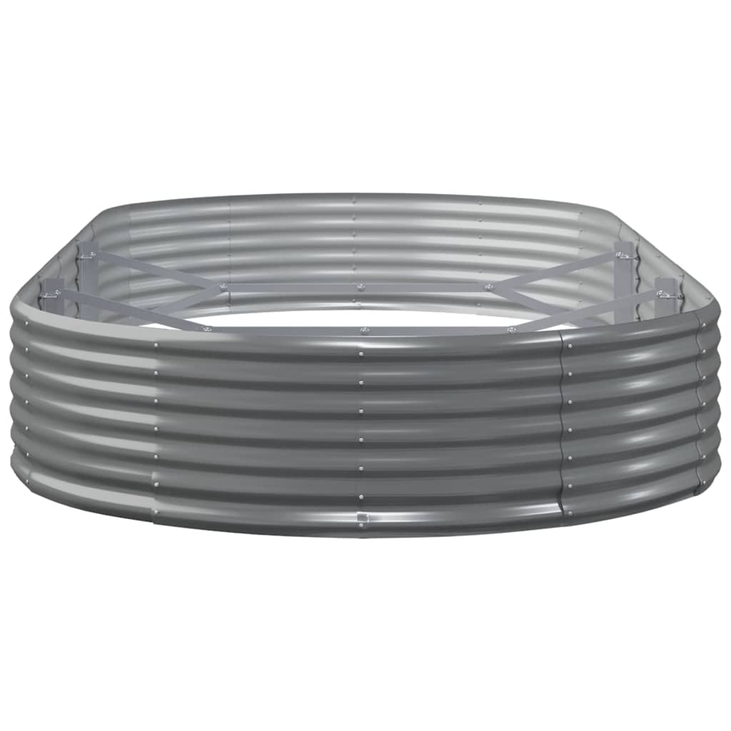 Hochbeet Verzinkter Stahl 296x140x36 cm Grau