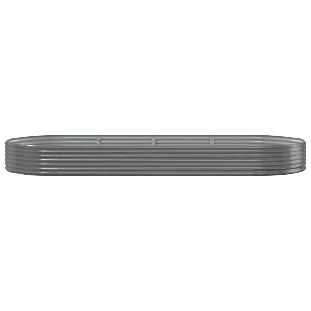 Hochbeet Verzinkter Stahl 373x140x36 cm Grau