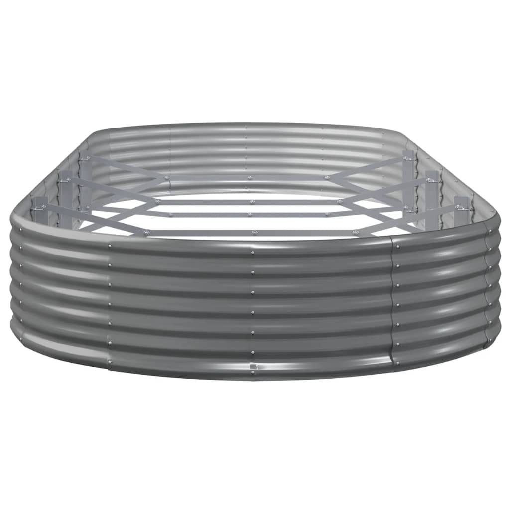 Hochbeet Verzinkter Stahl 373x140x36 cm Grau