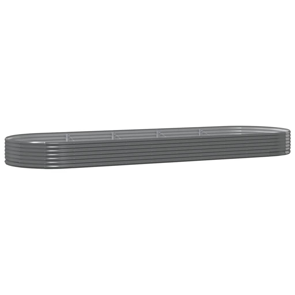 Hochbeet Verzinkter Stahl 450x140x36 cm Grau