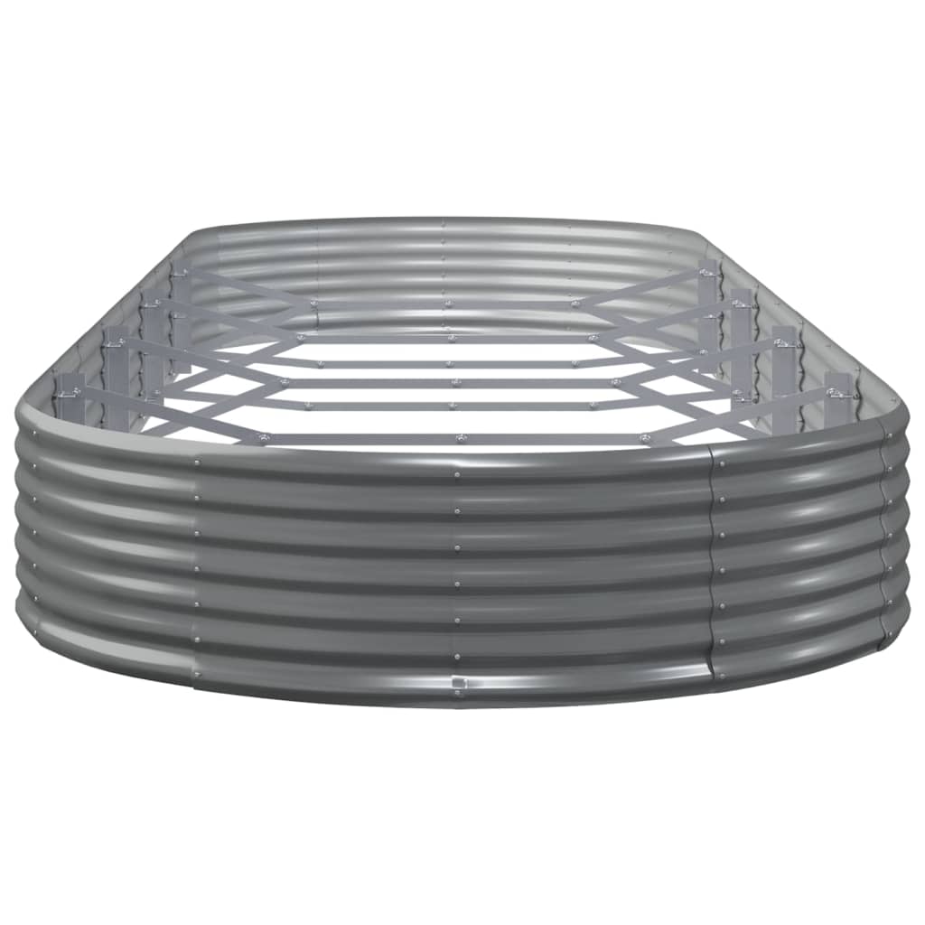 Hochbeet Verzinkter Stahl 450x140x36 cm Grau