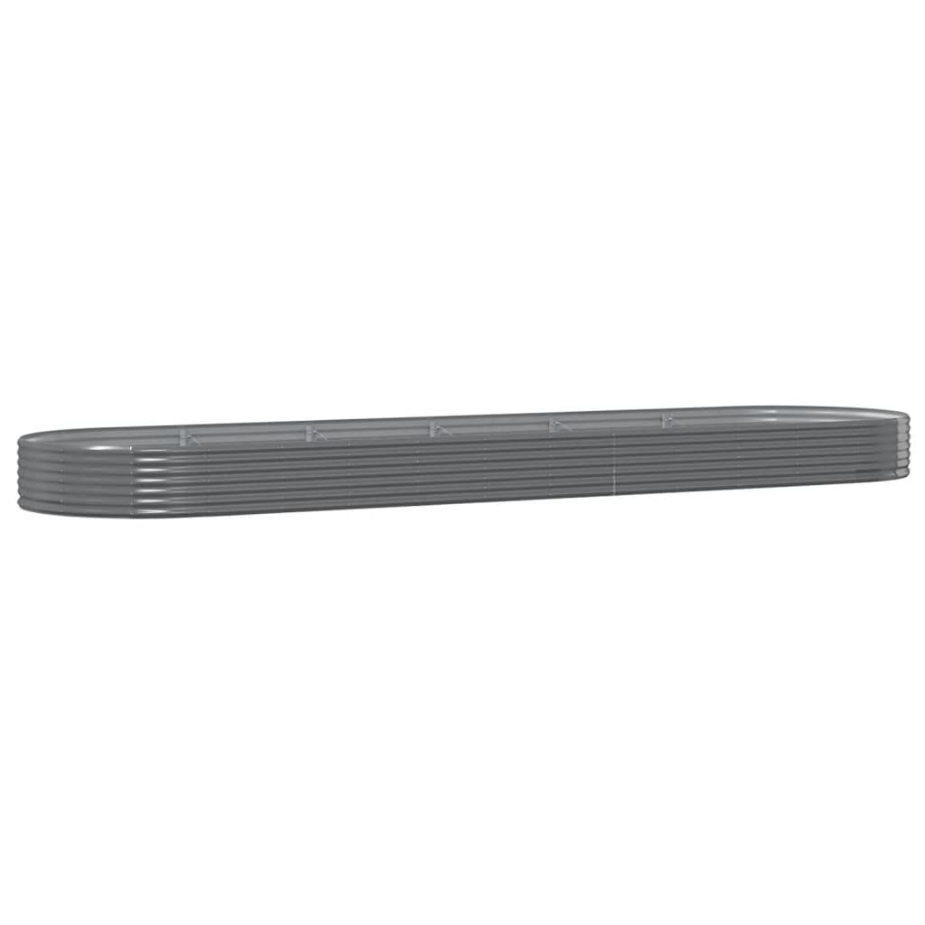 Hochbeet Verzinkter Stahl 523x140x36 cm Grau