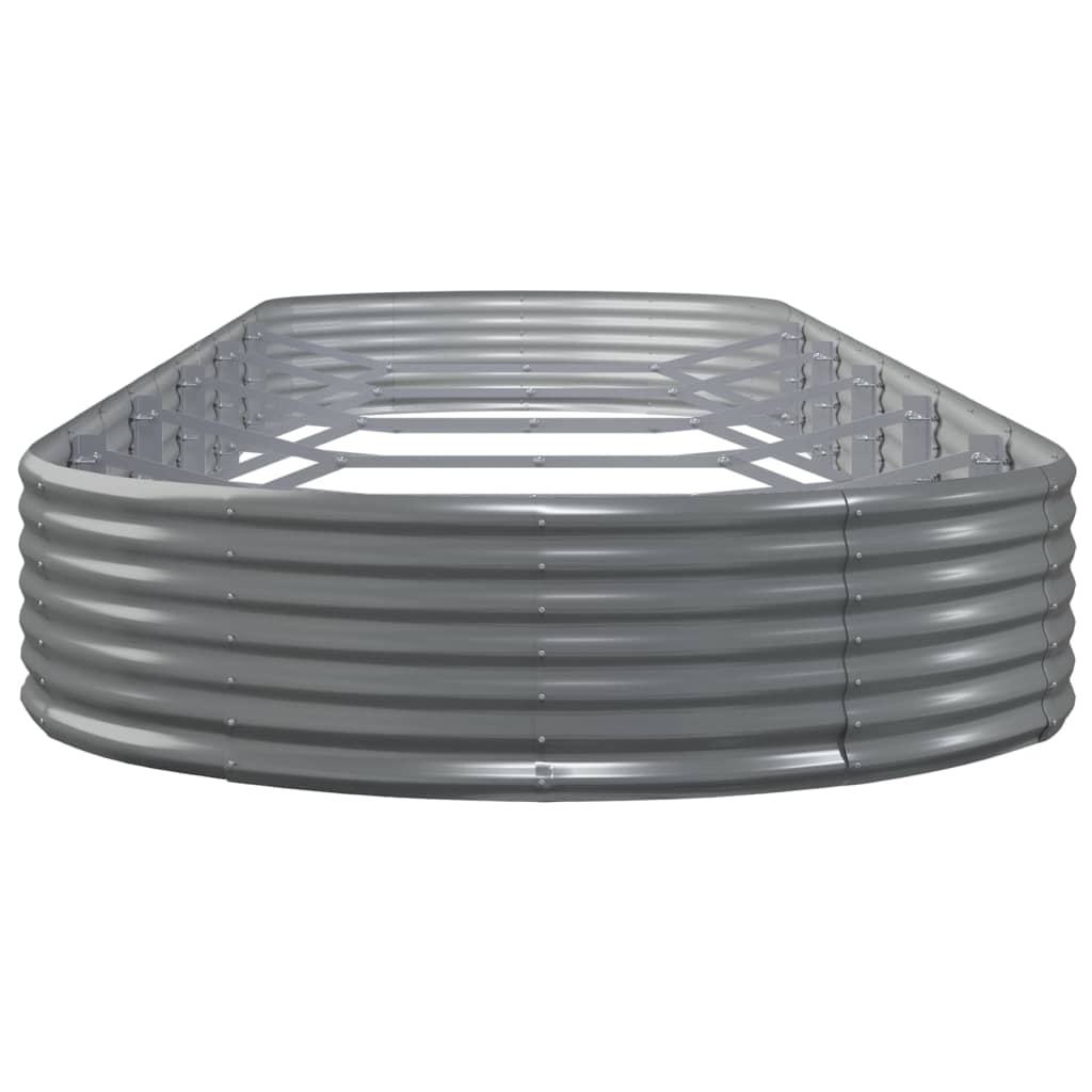 Hochbeet Verzinkter Stahl 523x140x36 cm Grau