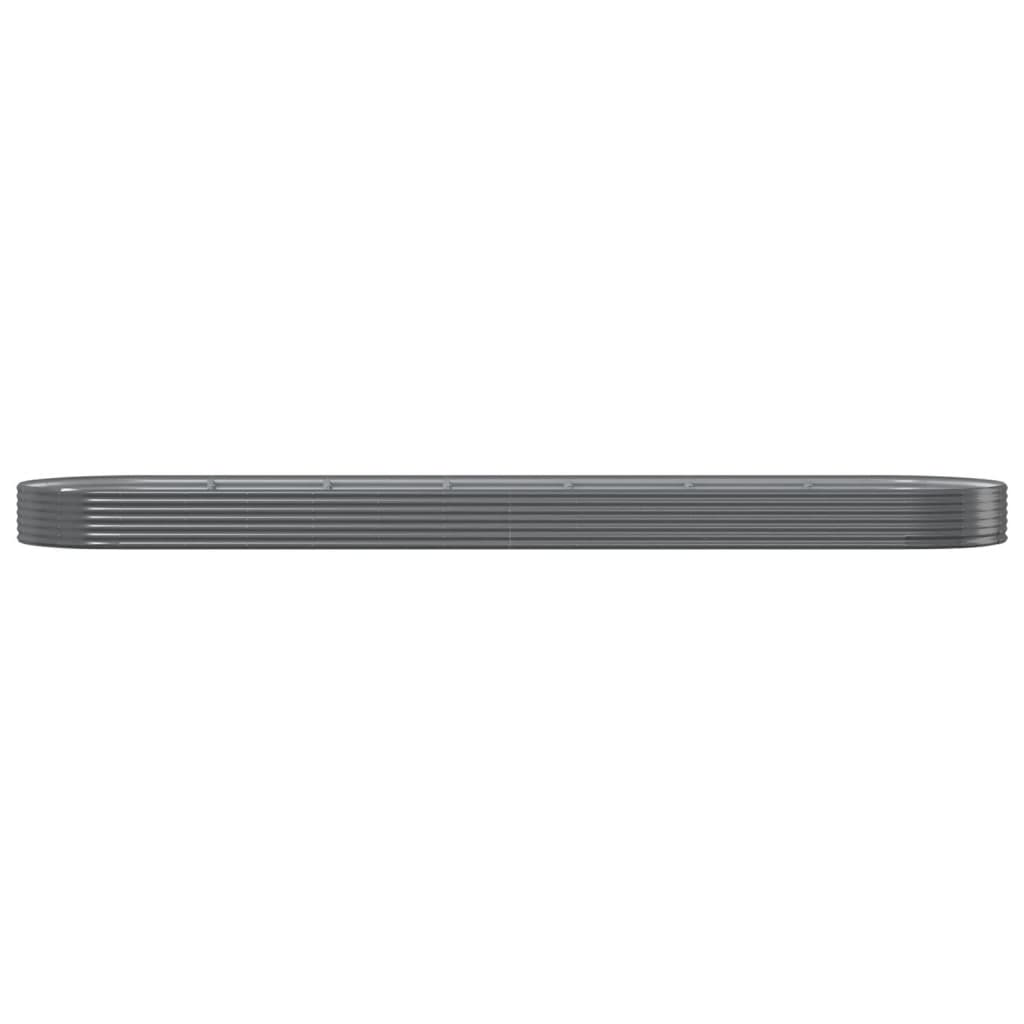 Hochbeet Verzinkter Stahl 600x140x36 cm Grau