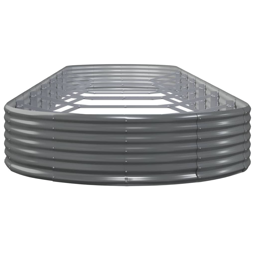 Hochbeet Verzinkter Stahl 600x140x36 cm Grau