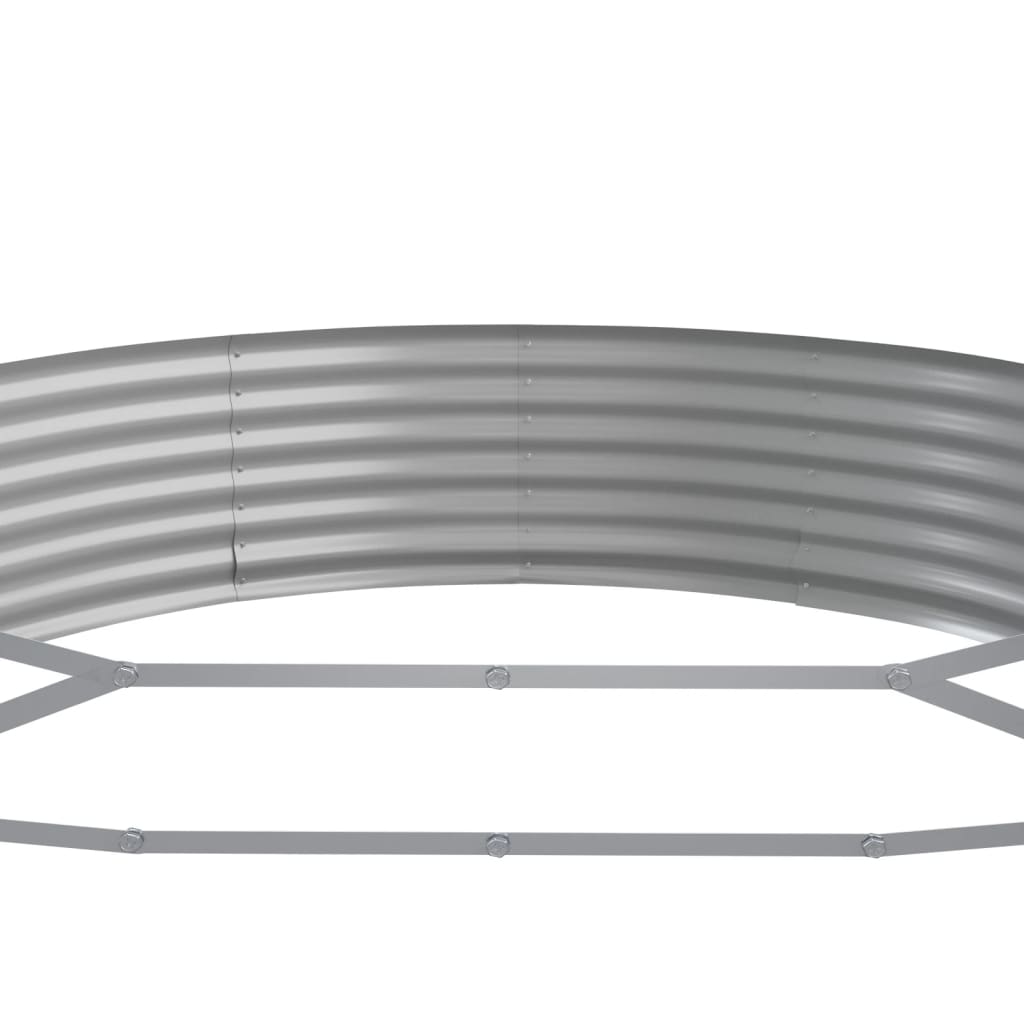 Hochbeet Verzinkter Stahl 600x140x36 cm Grau