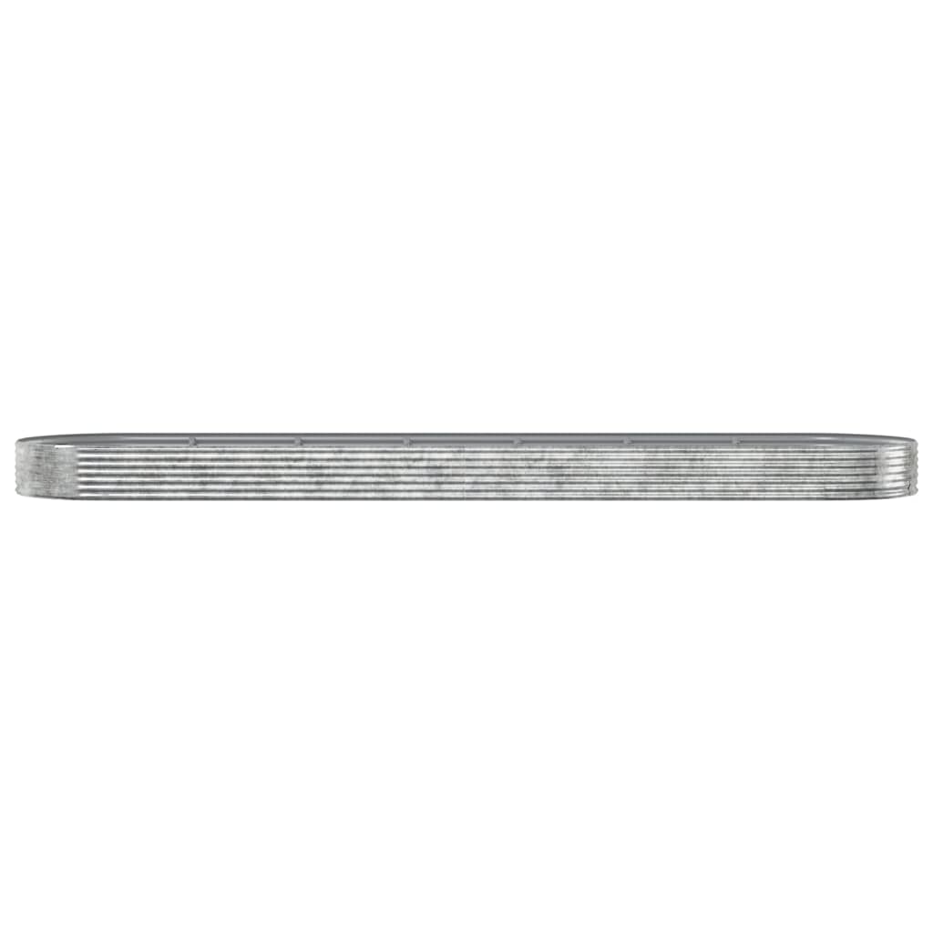 Raised bed powder-coated steel 600x140x36 cm silver
