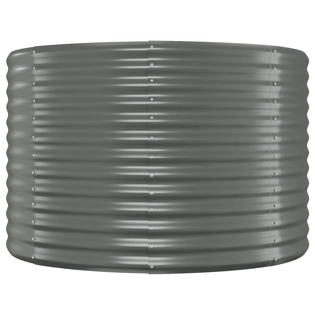 Hochbeet Verzinkter Stahl 100x100x68 cm Grau