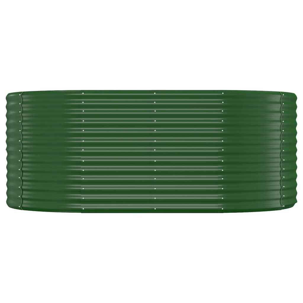 Raised bed powder-coated steel 175x100x68 cm green