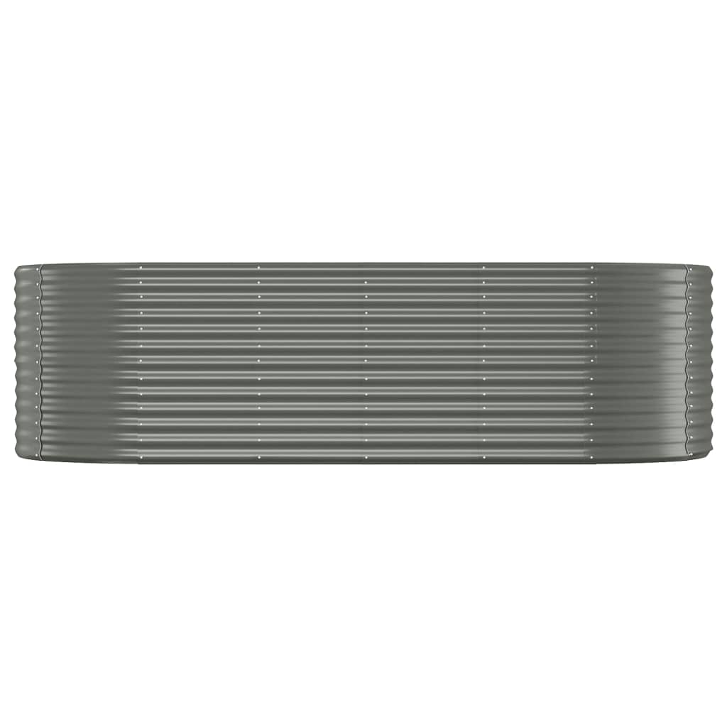 Raised bed powder-coated steel 249x100x68 cm grey