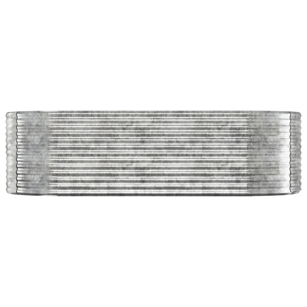 Hochbeet Verzinkter Stahl 249x100x68 cm Silbern