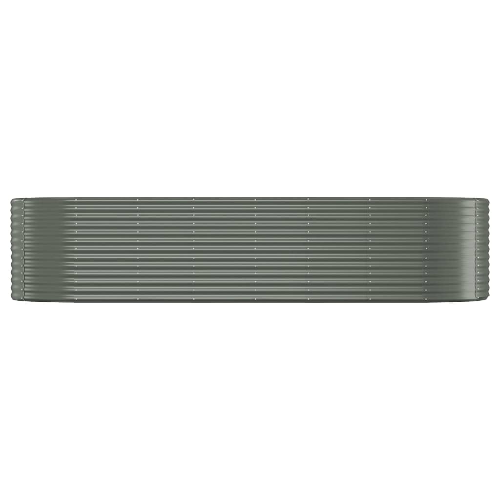Jardinière surélevée en acier thermolaqué 322x100x68 cm gris