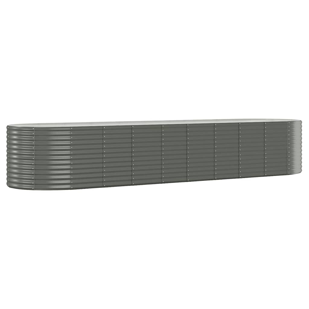 Hochbeet Verzinkter Stahl 396x100x68 cm Grau