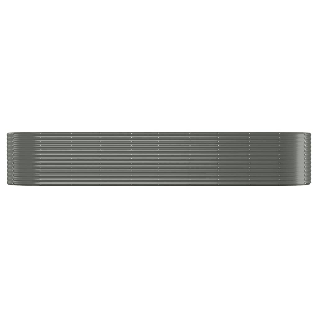 Hochbeet Verzinkter Stahl 396x100x68 cm Grau