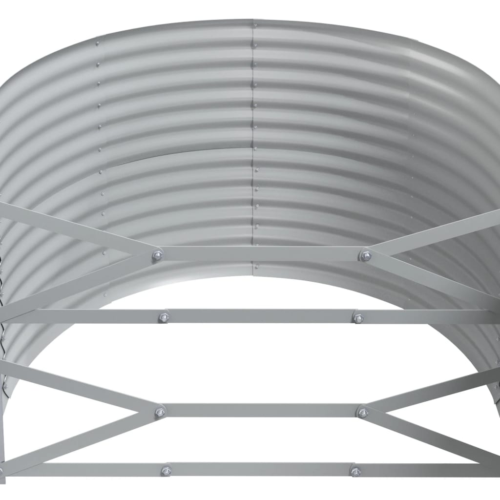 Hochbeet Verzinkter Stahl 396x100x68 cm Grau