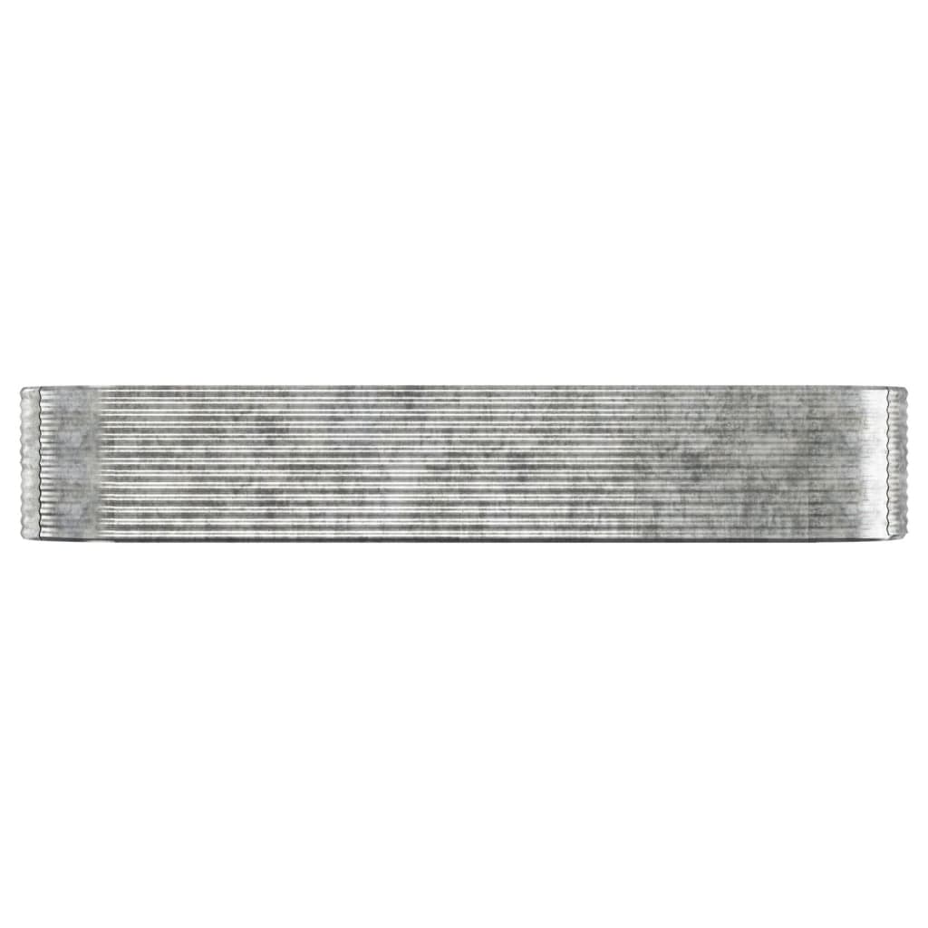 Hochbeet Verzinkter Stahl 396x100x68 cm Silbern