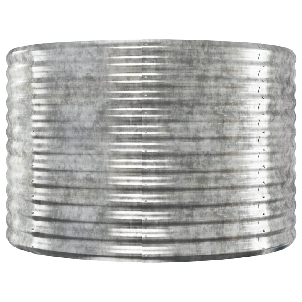 Hochbeet Verzinkter Stahl 396x100x68 cm Silbern