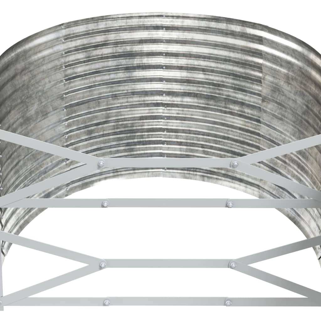 Hochbeet Verzinkter Stahl 396x100x68 cm Silbern