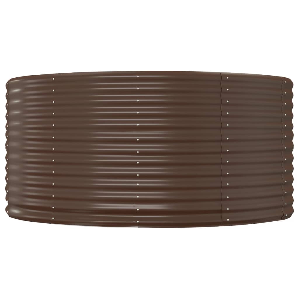 Garten-Hochbeet Braun 140 x 140 x 68 cm Verzinkter Stahl
