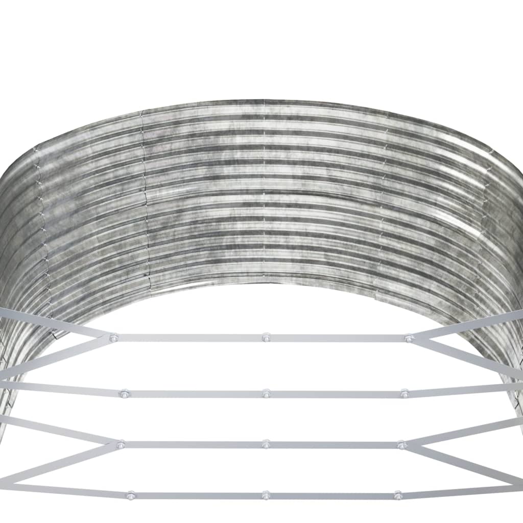Lit surélevé argent 447x140x68 cm acier thermolaqué