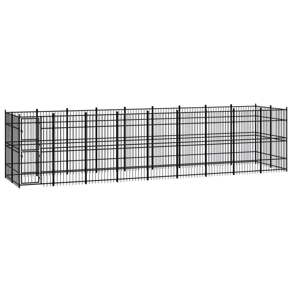 Niche extérieure en acier pour chien 16,59 m²