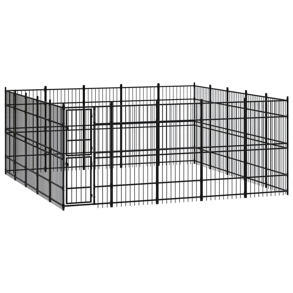 Niche extérieure en acier pour chien 23,04 m²
