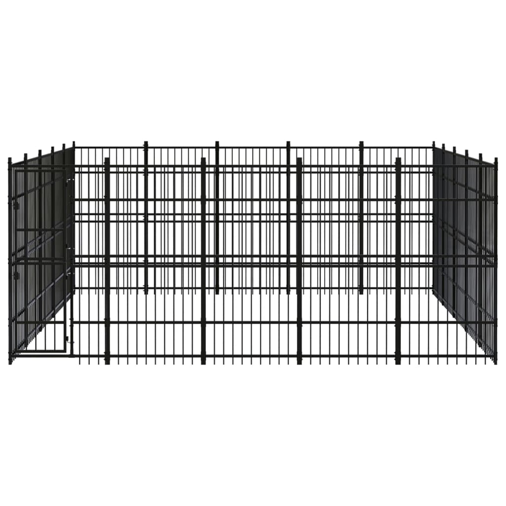 Niche extérieure en acier pour chien 23,04 m²