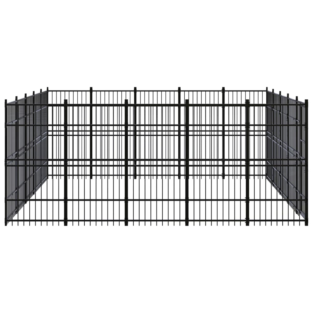 Niche extérieure en acier pour chien 23,04 m²