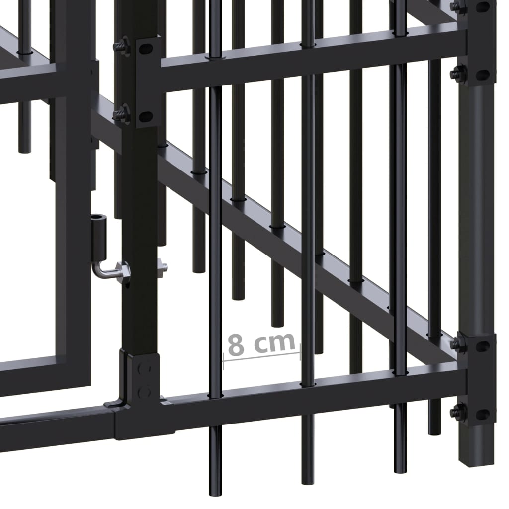 Niche extérieure en acier pour chien 23,04 m²