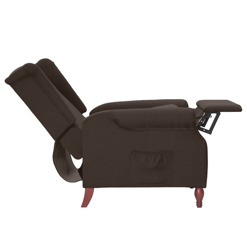 Relaxsessel Dunkelbraun Stoff