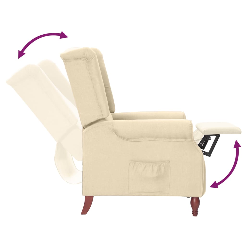 Relaxsessel Creme Stoff