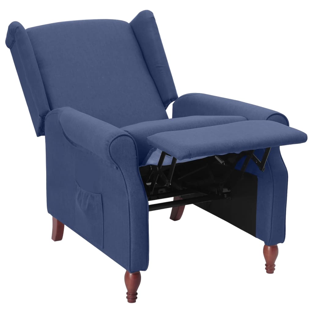 Relaxsessel Blau Stoff