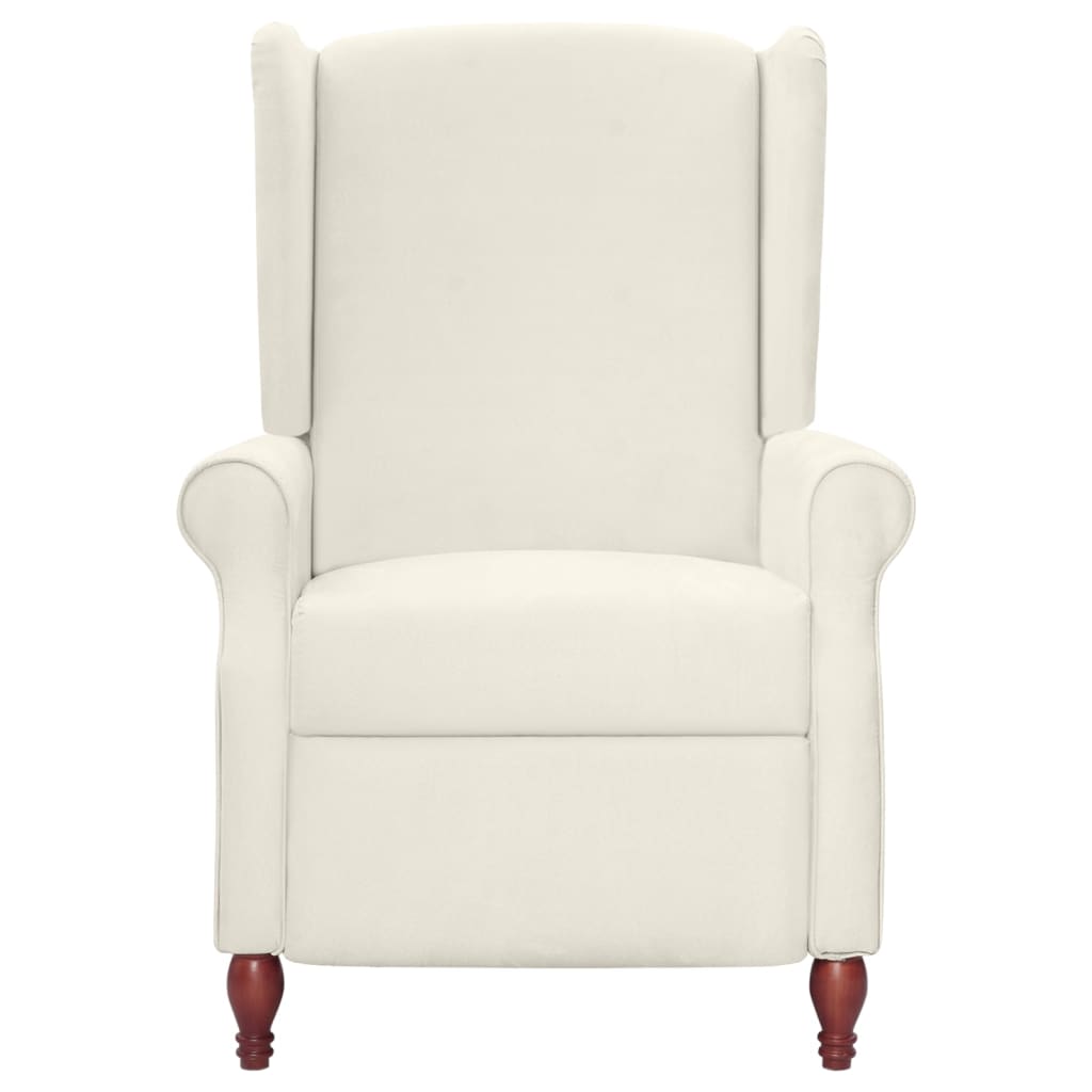 Ohrensessel Beige Mikrofasergewebe