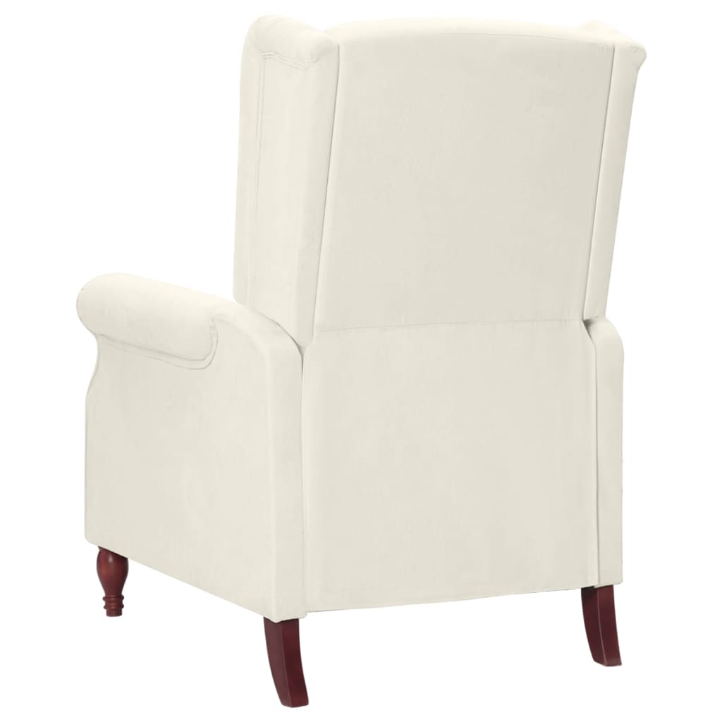 Ohrensessel Beige Mikrofasergewebe