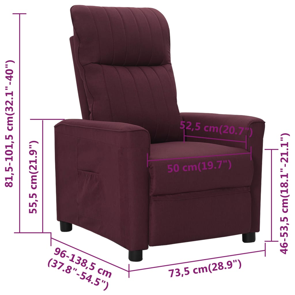 Relaxsessel Lila Stoff