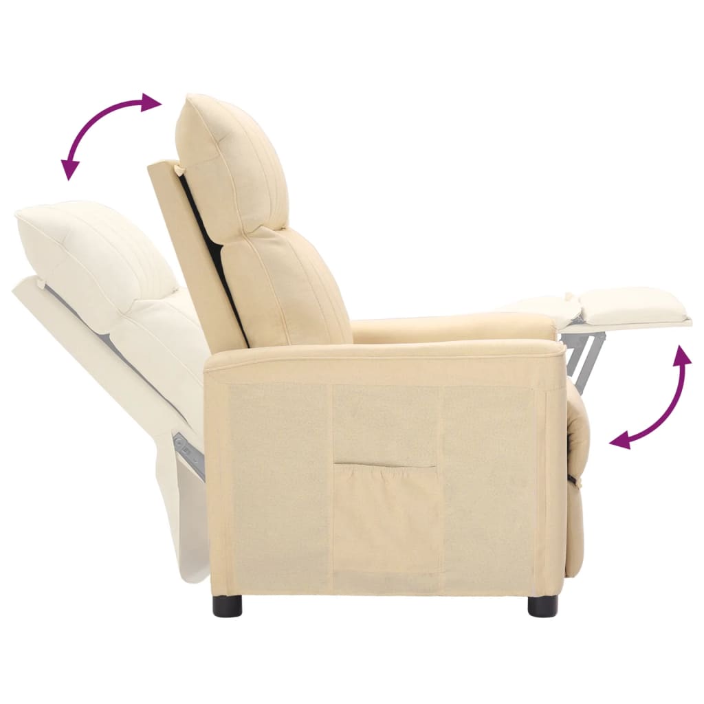 Relaxsessel Creme Stoff