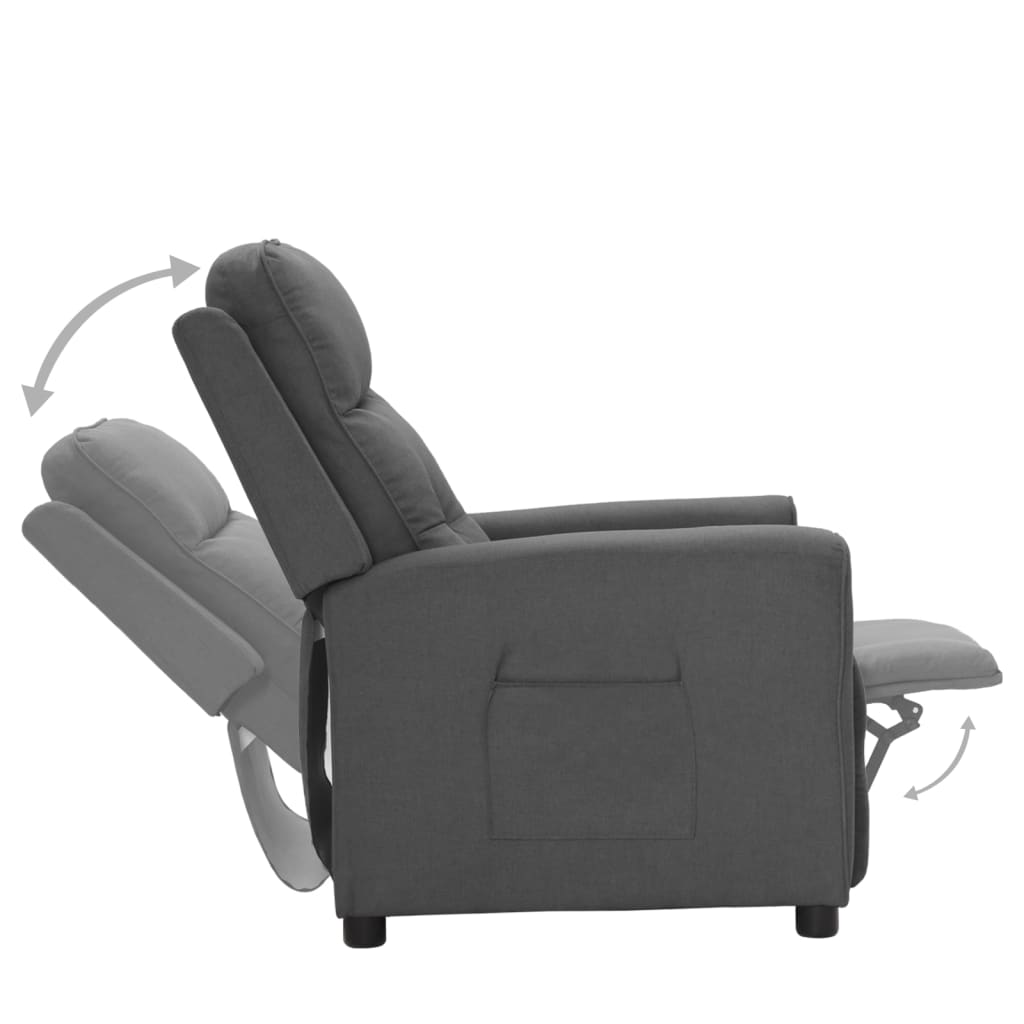 Relaxsessel Hellgrau Stoff