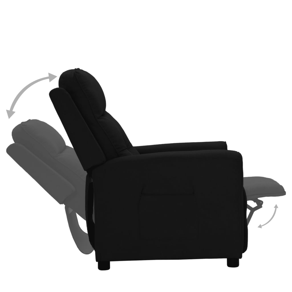 Relaxsessel Schwarz Stoff