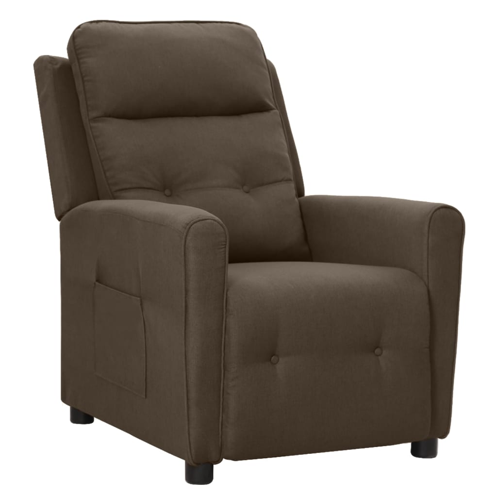 Relaxsessel Dunkelbraun Stoff