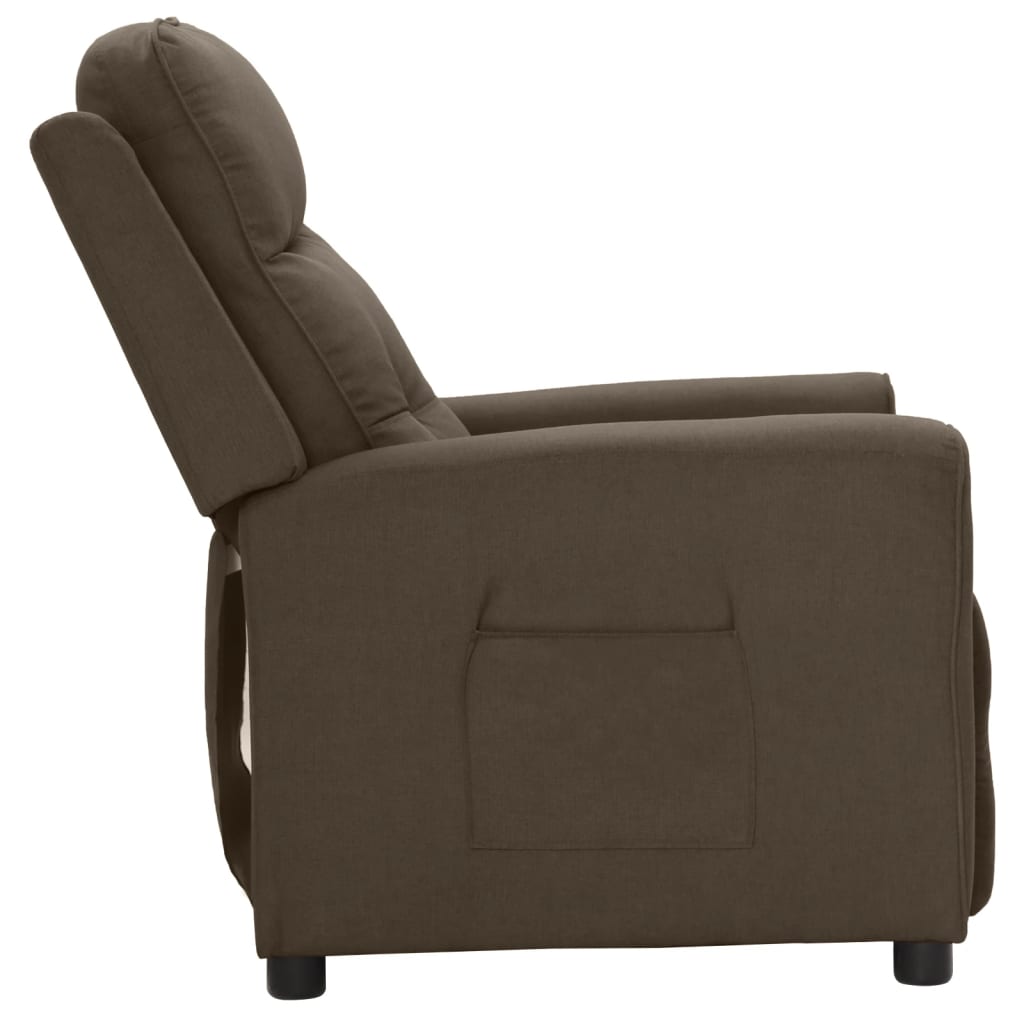 Relaxsessel Dunkelbraun Stoff